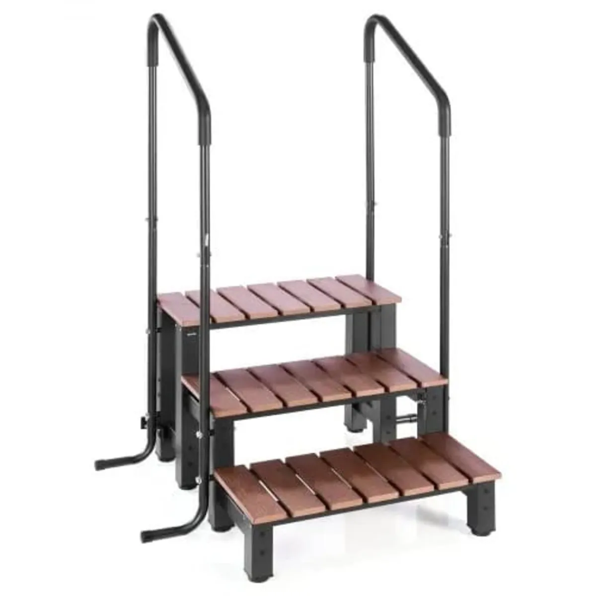 Hot Tub Step with Handrail, 3-Step Spa Outdoor Sta - Image 1