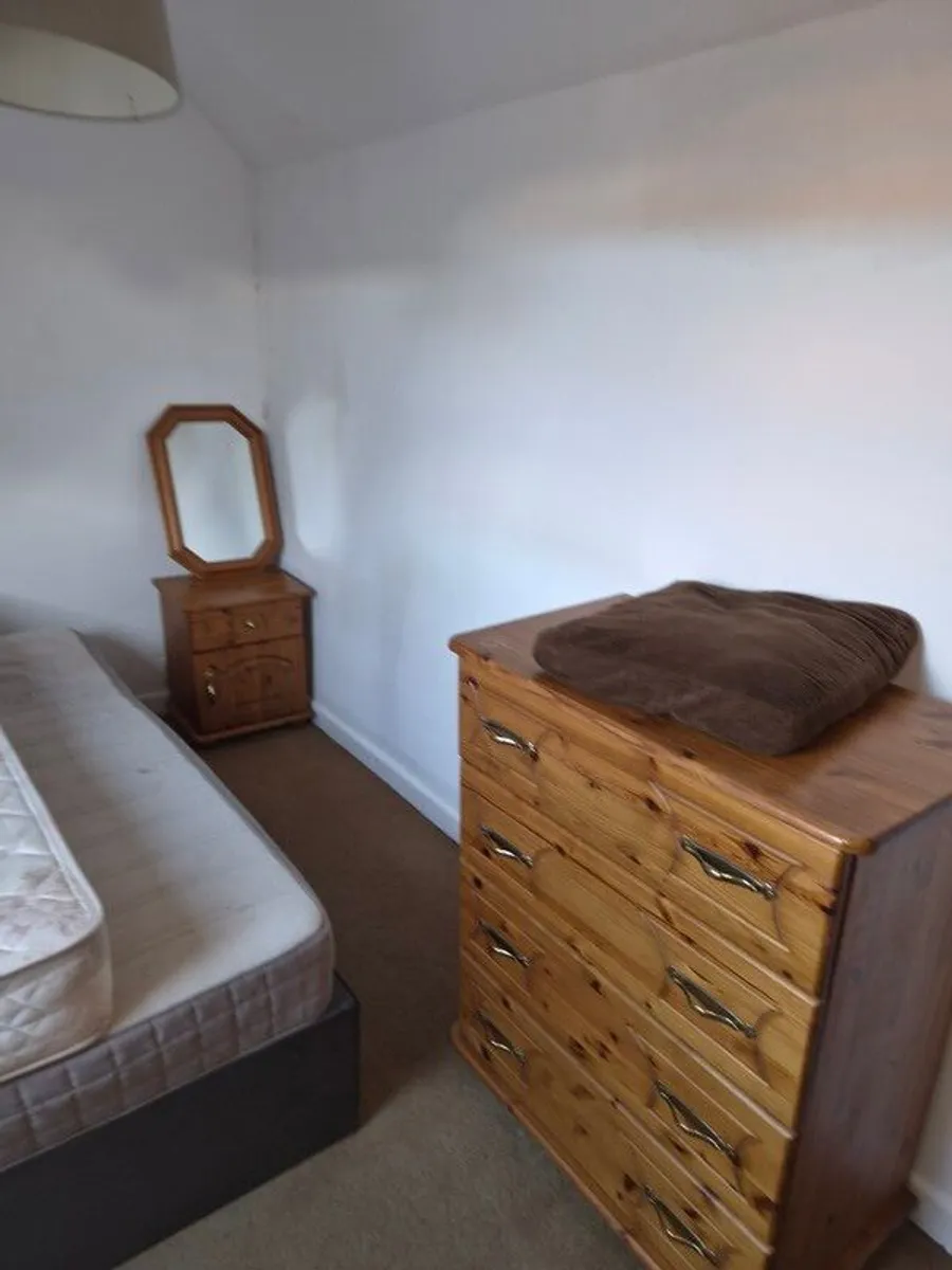 Double Bed and matching locker and chest of Drawers and Wardrobe - Image 1