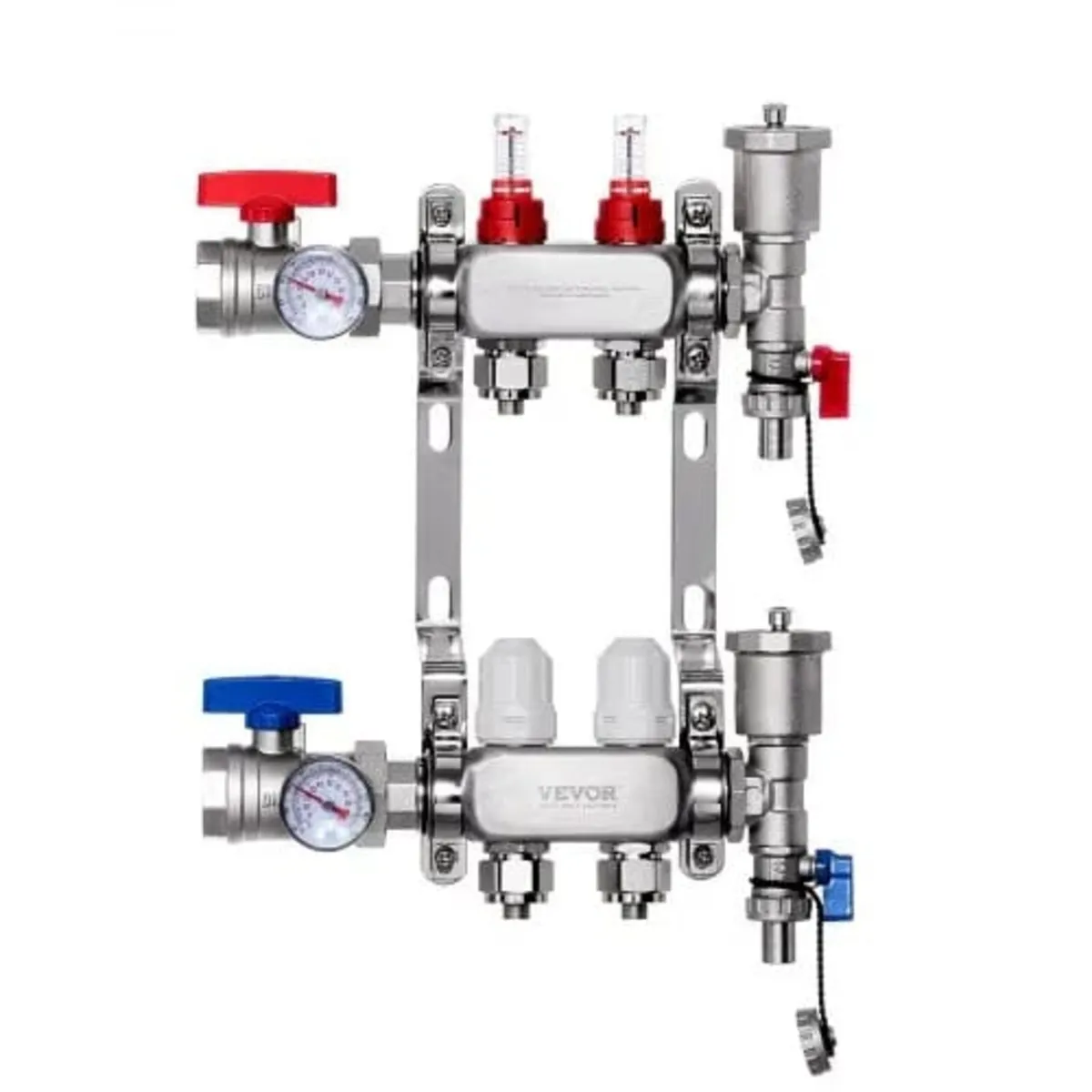 2-Branch Radiant Heat Manifold, 1/2" PEX Tubing Ma - Image 1