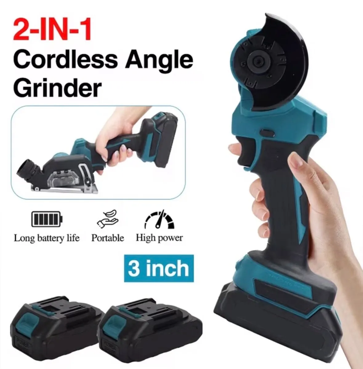 NEW 21V Cordless 3” Angle Grinder & Circular Saw - Image 1