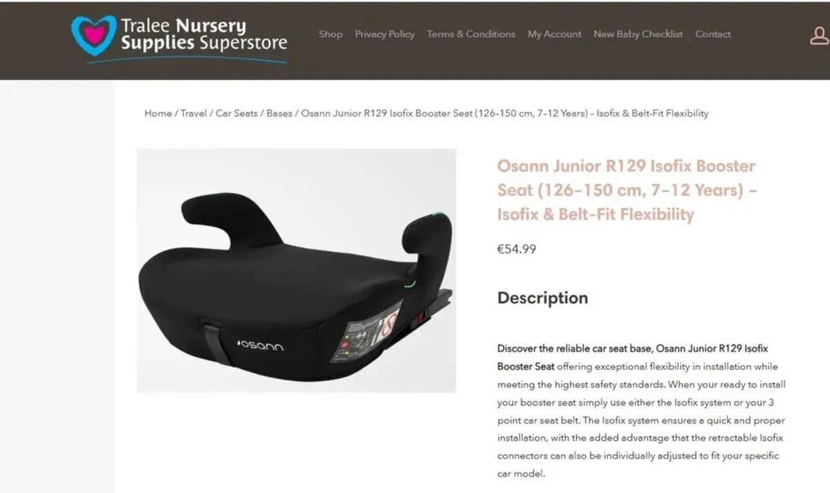 Isofix booster car seat - Castlemaine - Image 3