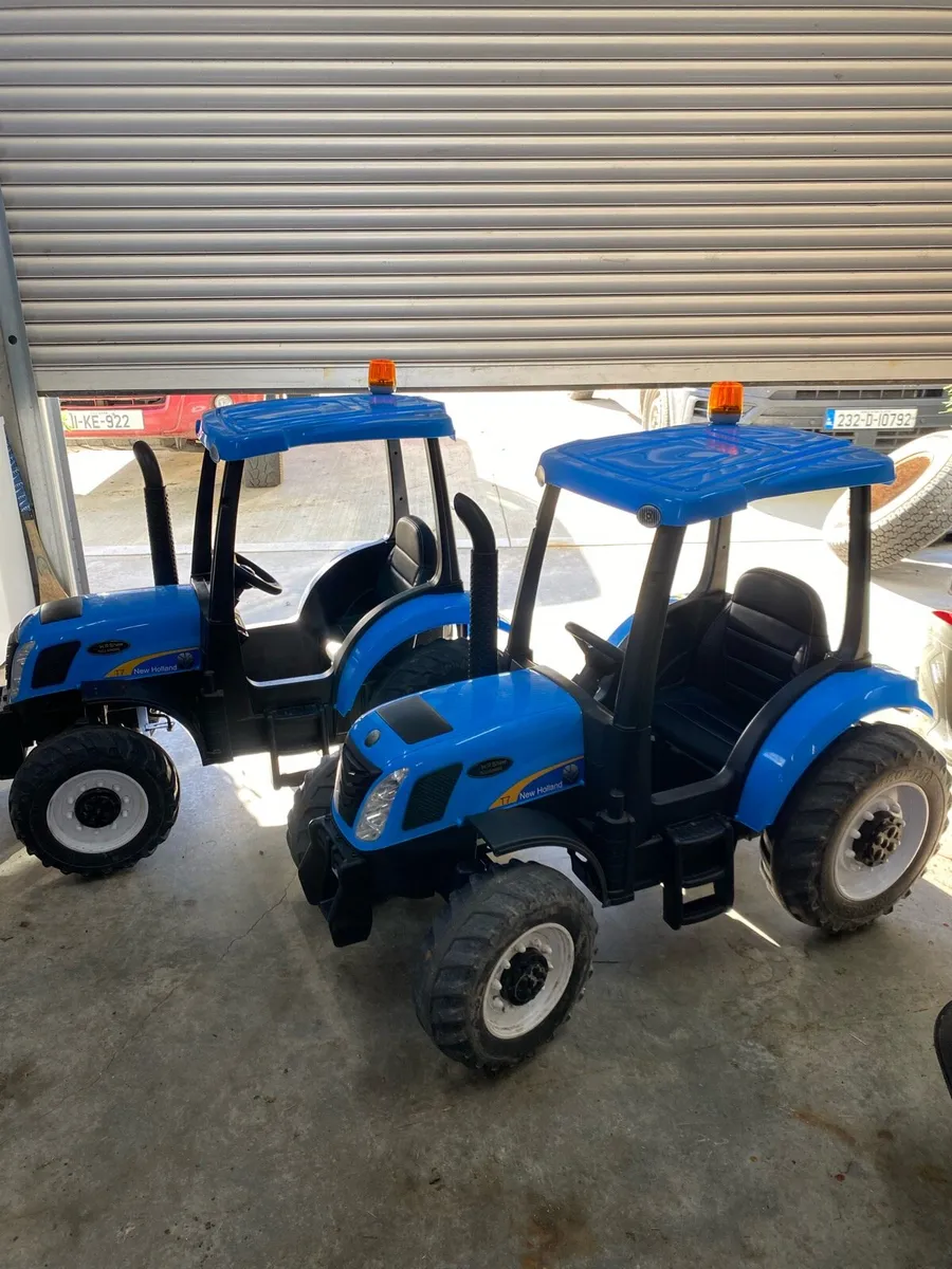 New Holland 24V Electric Ride on Tractors x 2 - Image 1