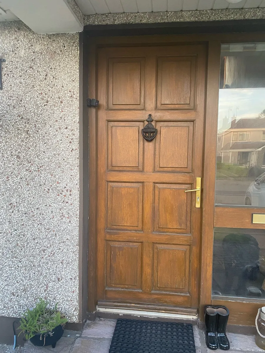 Teak front door