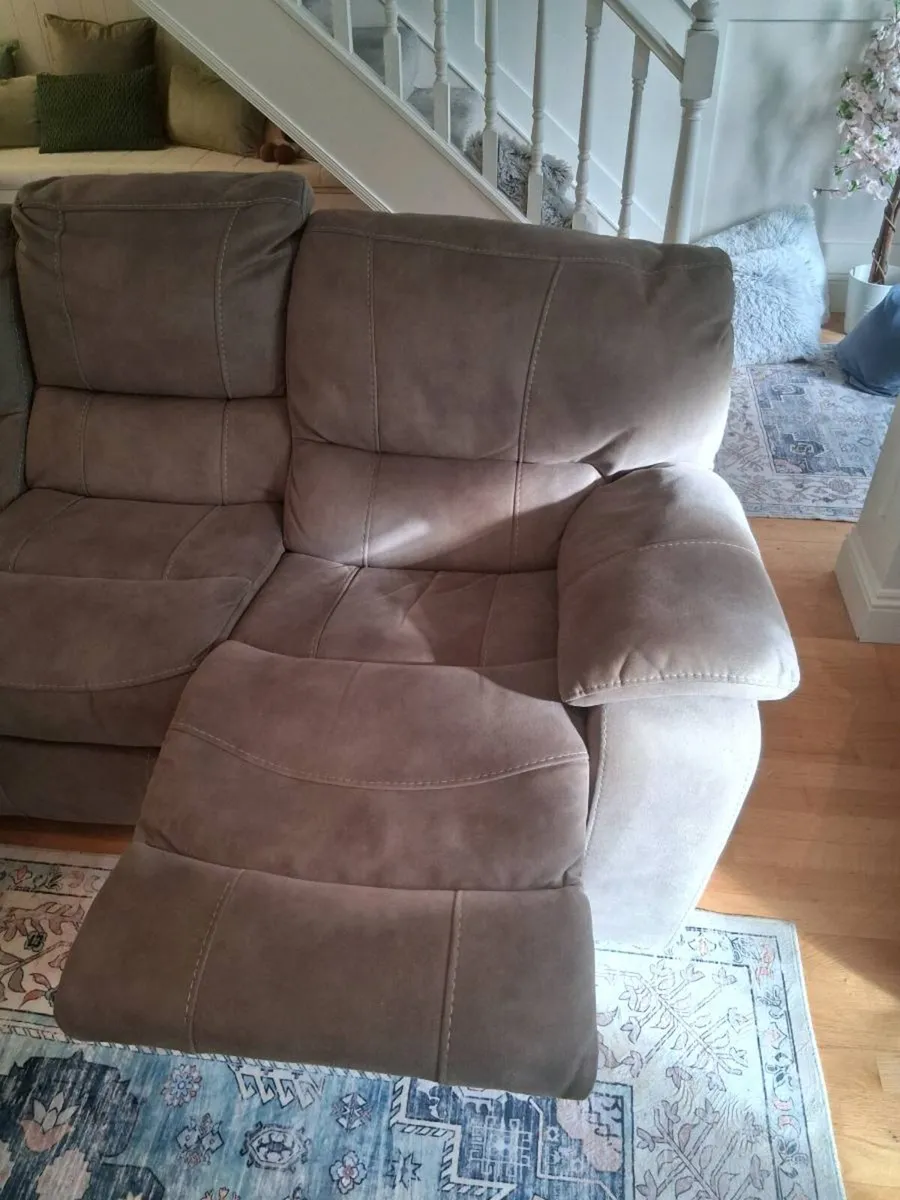 Sofa 3 seater recliner and Single seater armchair - Image 4