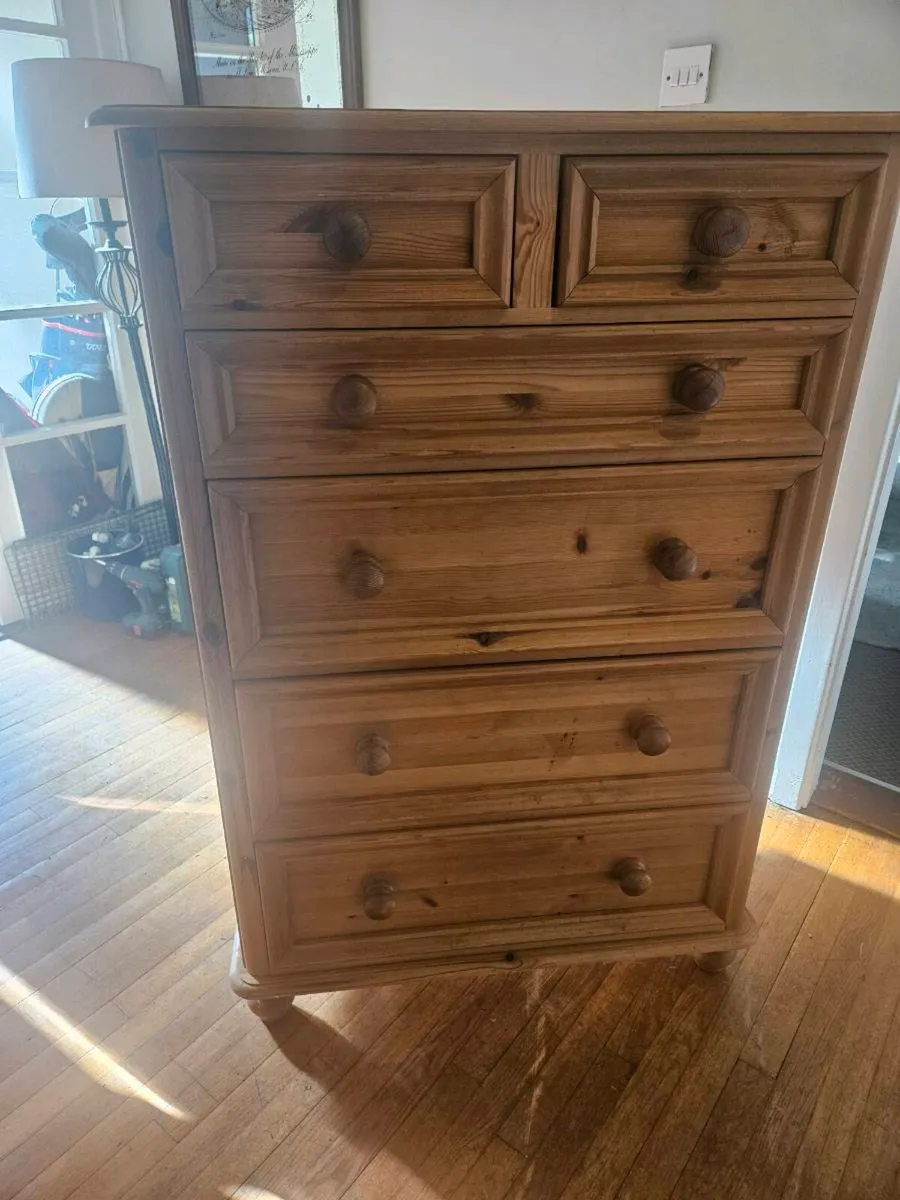 Antique Pine Chest of Drawers - Image 3