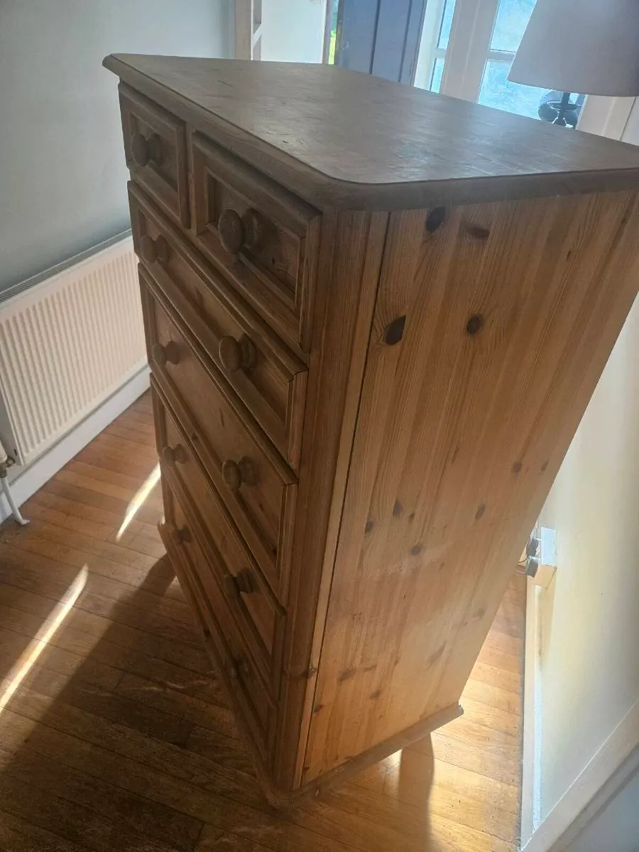 Antique Pine Chest of Drawers - Image 4