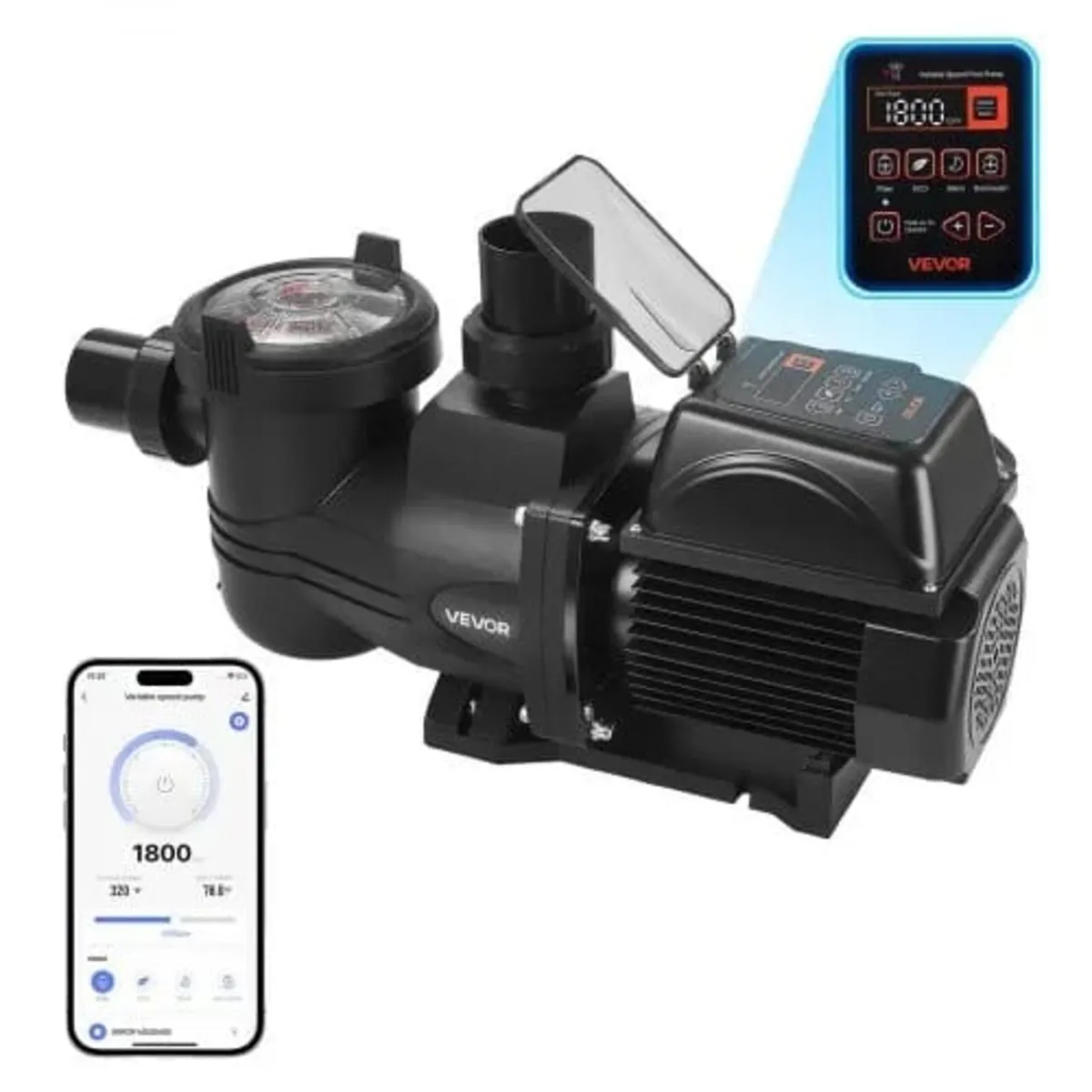 Variable Speed Pool Pump, 1350W, AC 220-240V, 30,0 - Image 1