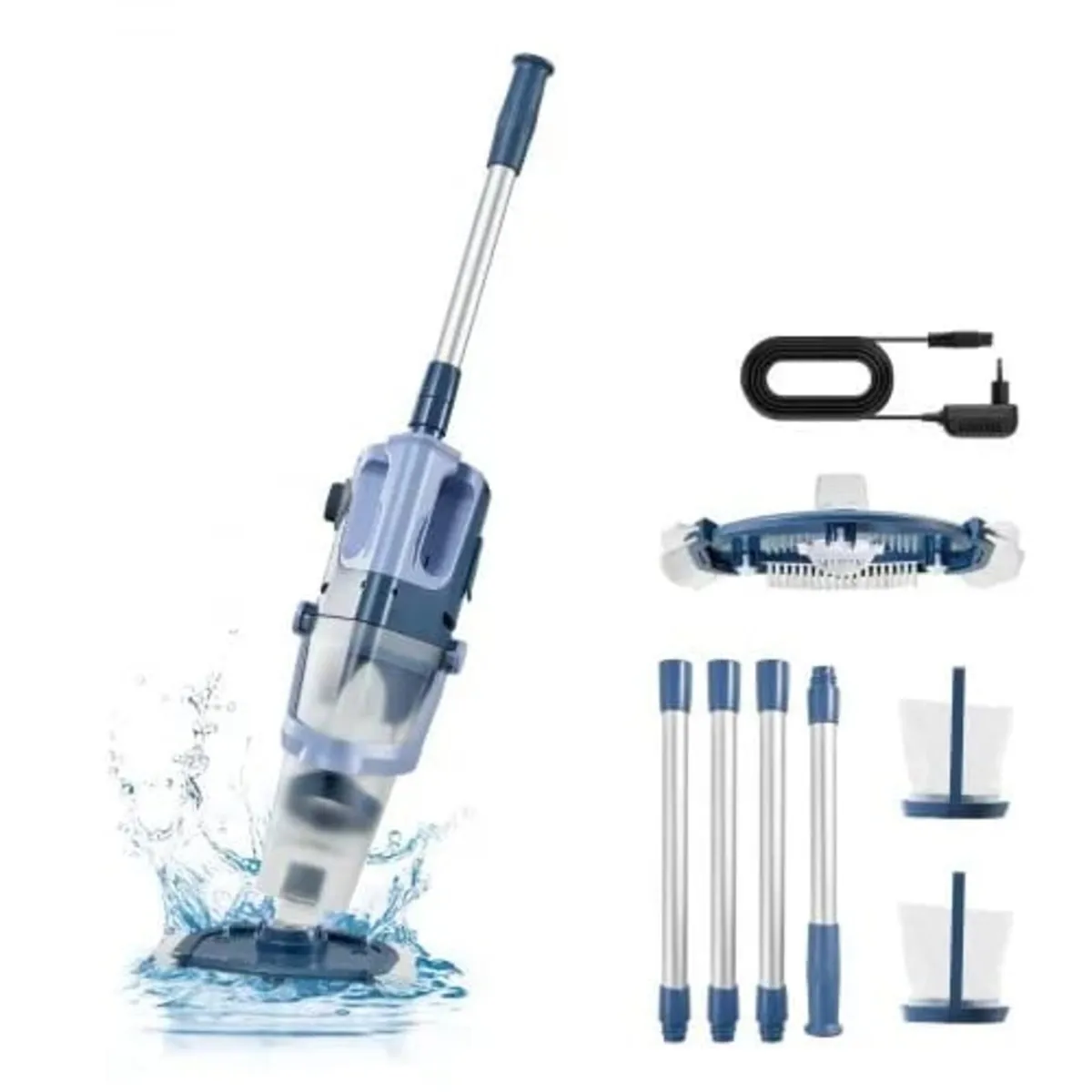 Handheld Pool Vacuum, 100 L/min Cordless Spa Hot T - Image 1