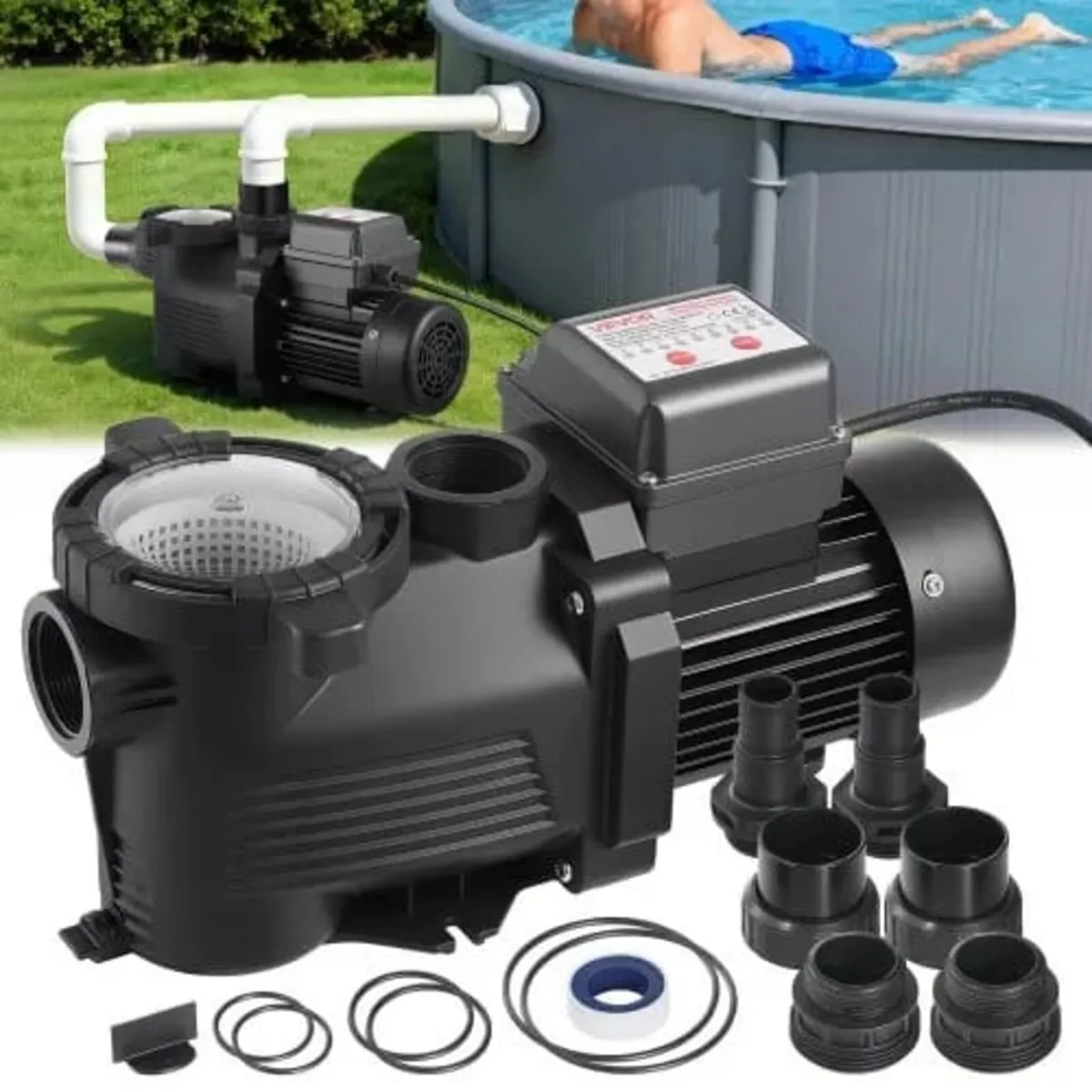 Pool Pump, 550W, 14,000 L/H Max Flow Single Speed - Image 1
