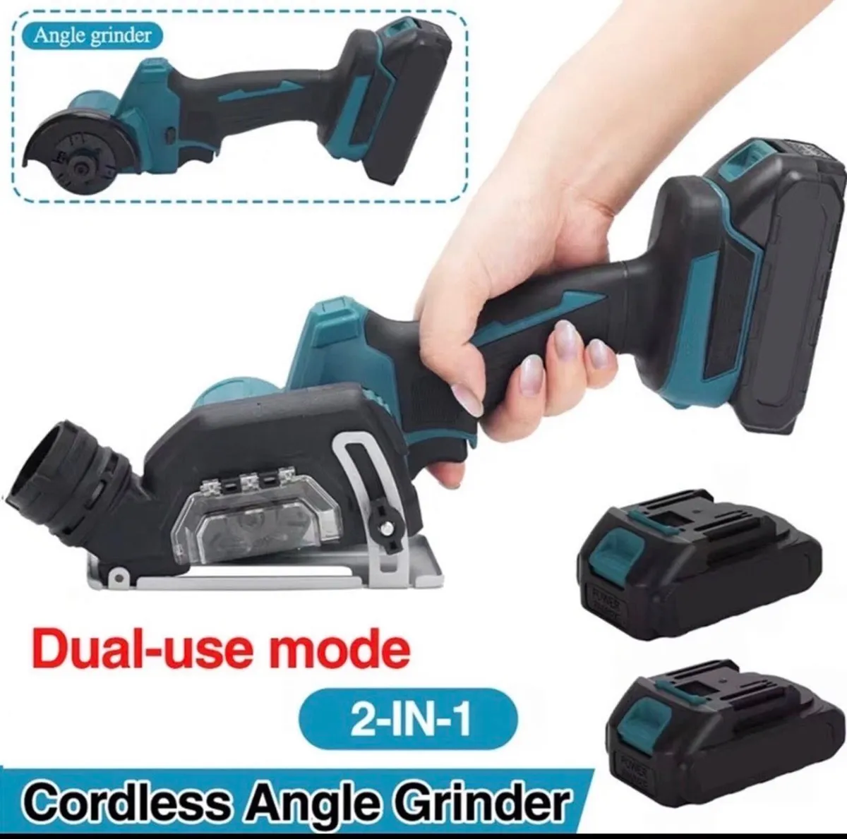 2 in 1 21v Cordless Angle Grinder Circular Saw 3” - Image 1