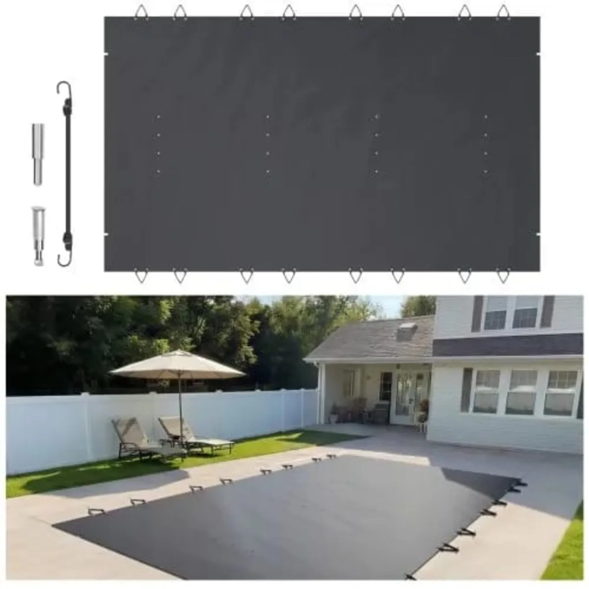 Pool Safety Cover Fits 10.5x18.6ft Rectangle Ingro - Image 1