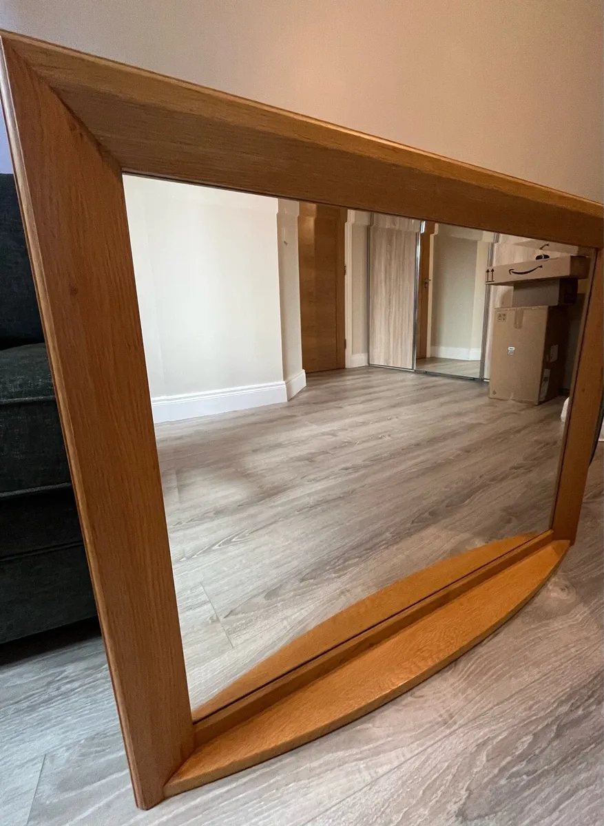 Solid Oak Wall Mirror - Image 3