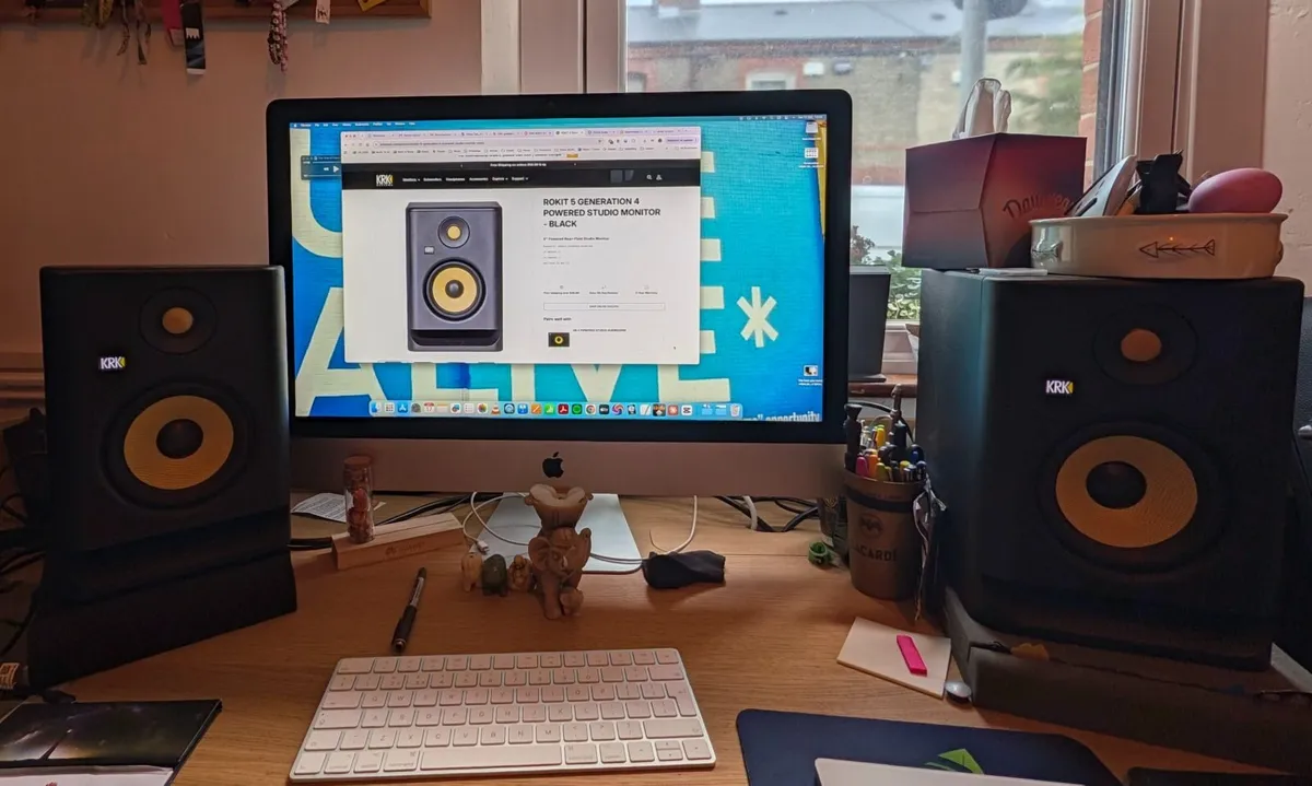 KRK Rokit 5 G4 studio monitors (pair), one faulty - Image 1