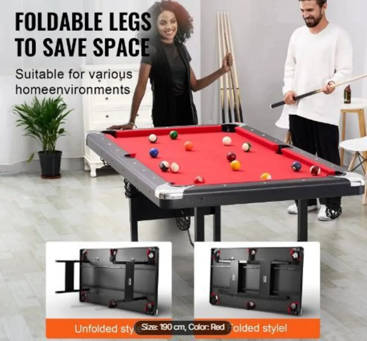 Billiards Table, 192 cm Pool Table - Image 2