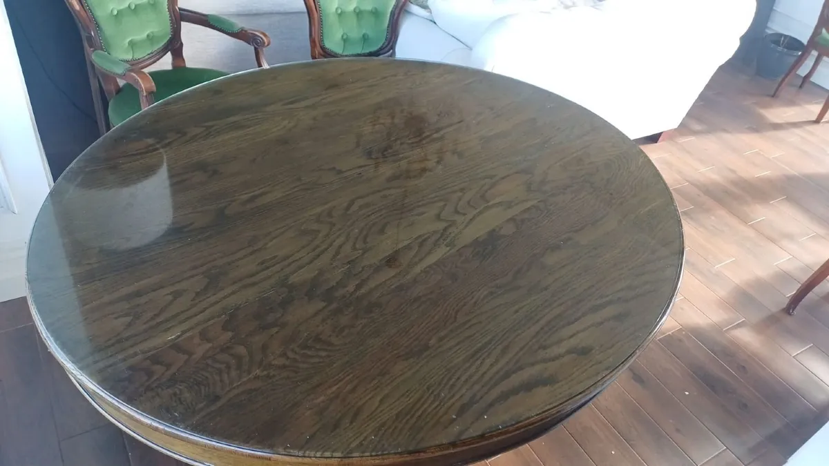 Oval Dining Table with Glass top - Image 2