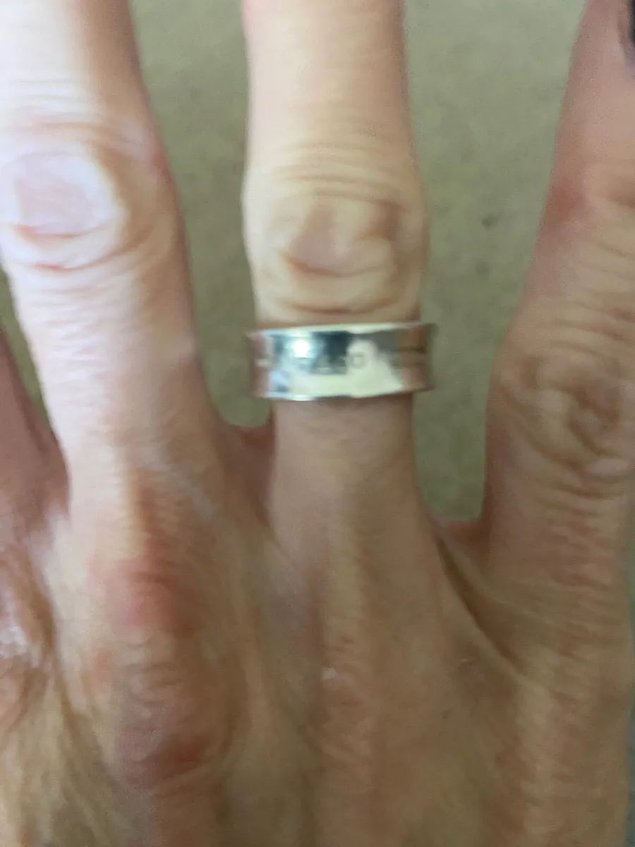 Authentic Tiffany & Co. 1837 Concave Silver Band R - Image 1