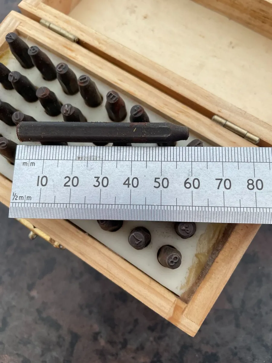 36-piece steel letter and number punch stamp set - Image 3