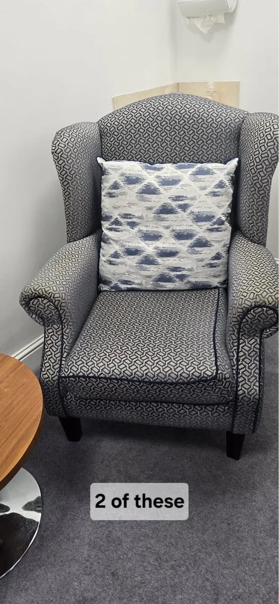 2 comfortable armchairs