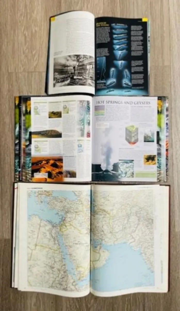 3 Gorgeous Reference Books - World Book Atlas, Ear - Image 2