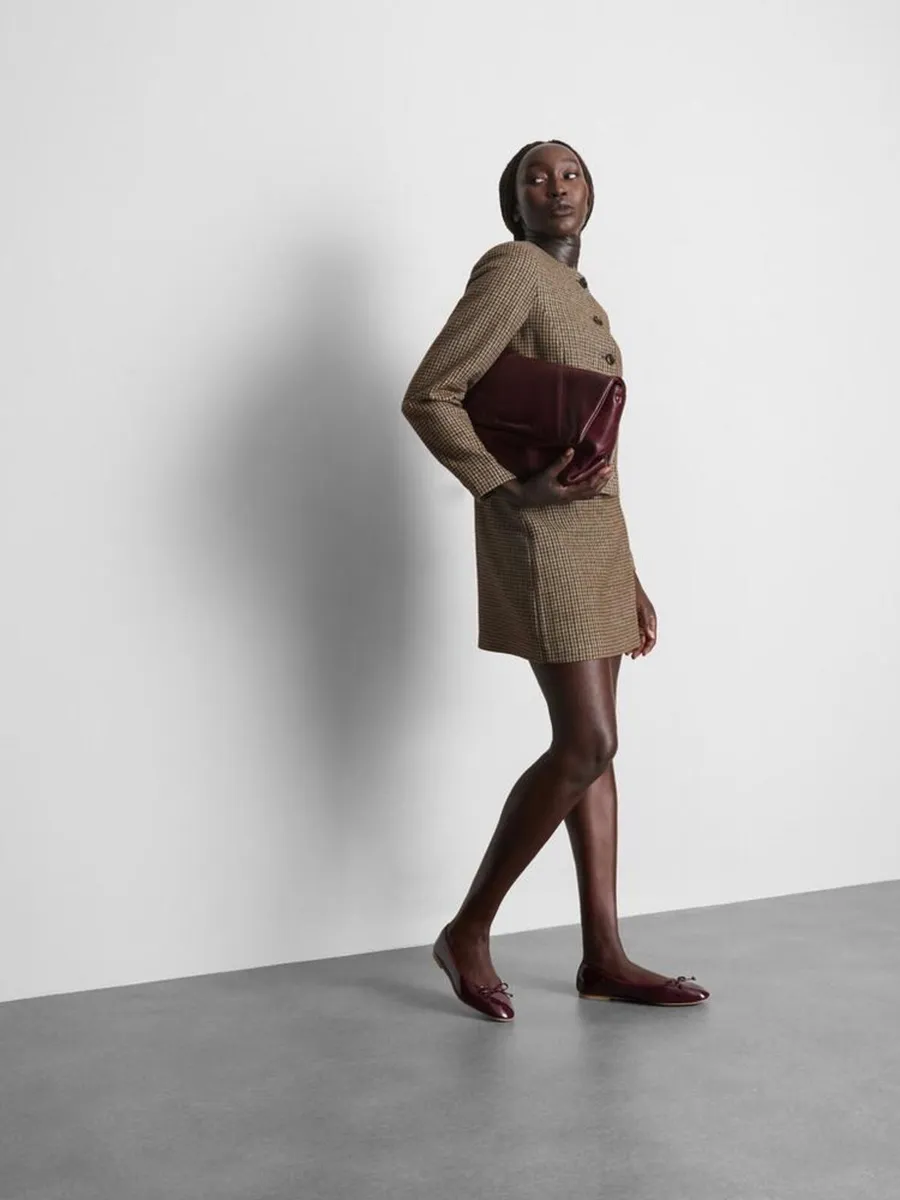 NEW Brown Houndstooth Patch Pocket Short Cropped J - Image 4