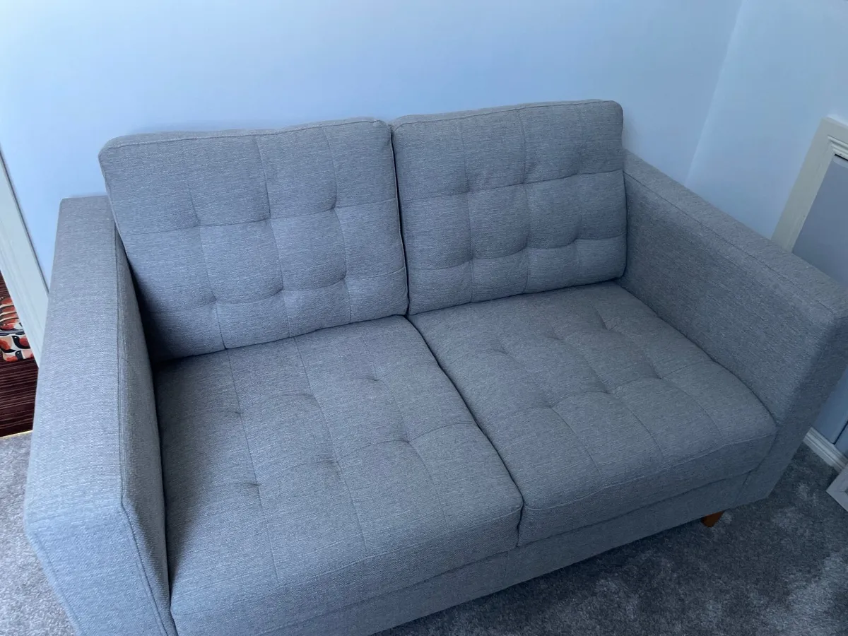 Light Grey 2 seater suite. - Image 4