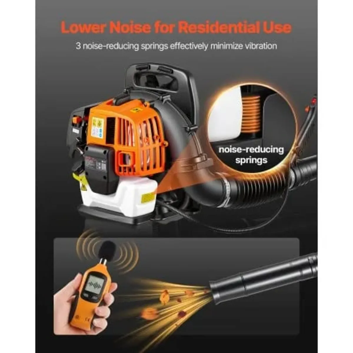 Backpack Leaf Blower, 43CC 2-Stroke Engine Gas Pow - Image 2