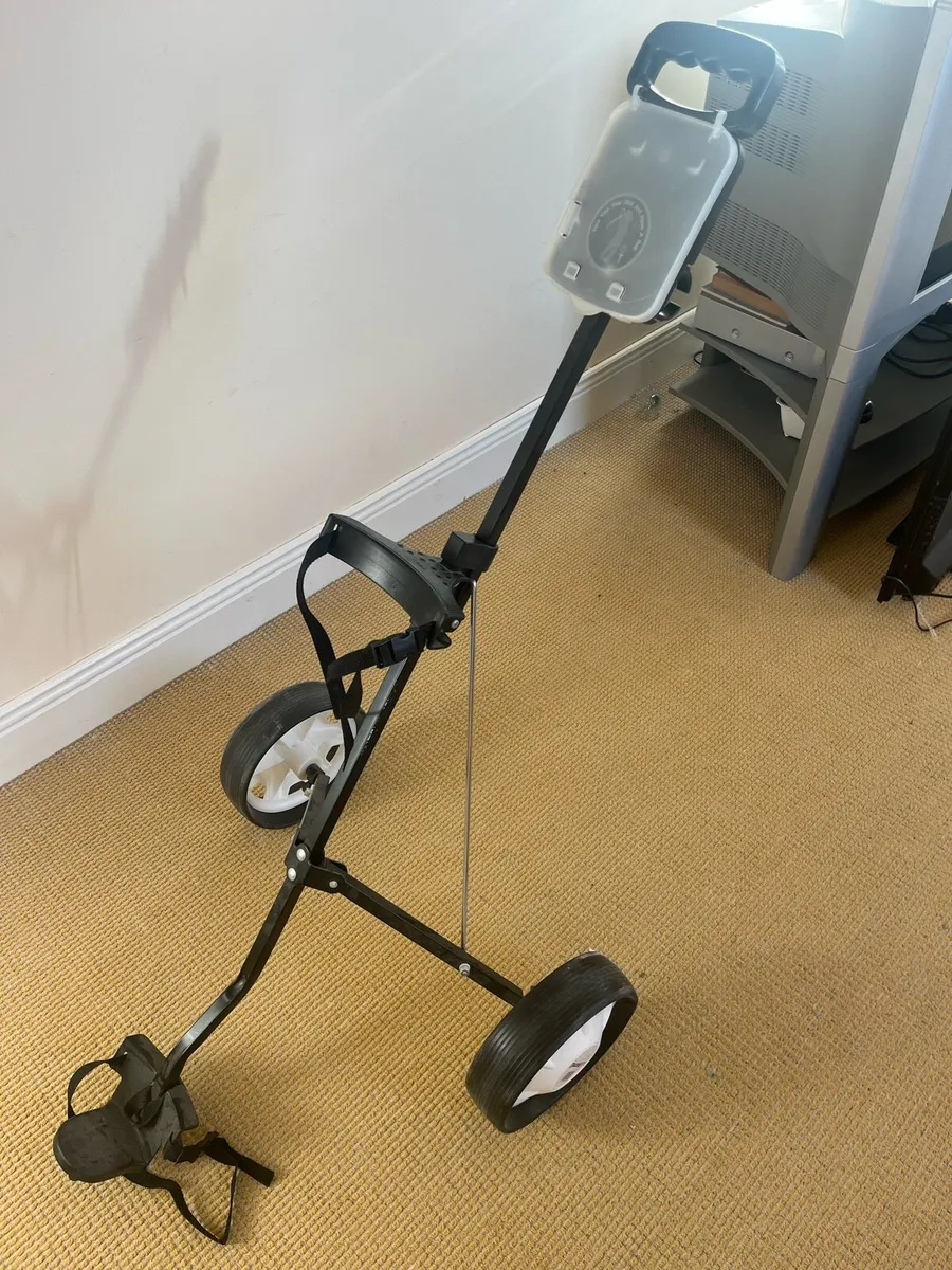 Left Handed Golf Clubs and Trolley - Image 2