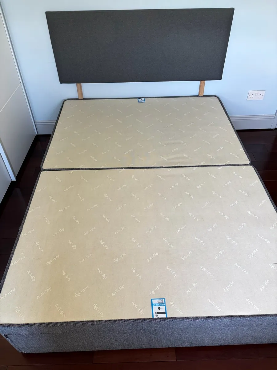 Fabric divan double bed with storage - Image 1
