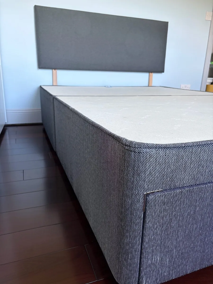 Fabric divan double bed with storage - Image 3
