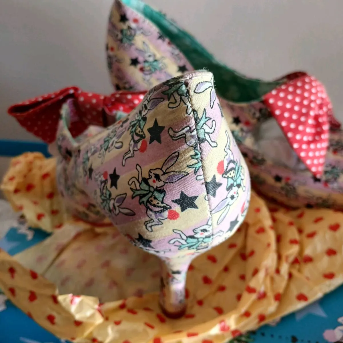 Irregular Choice Tea & Cakes Bunny Bow Shoes - Image 3