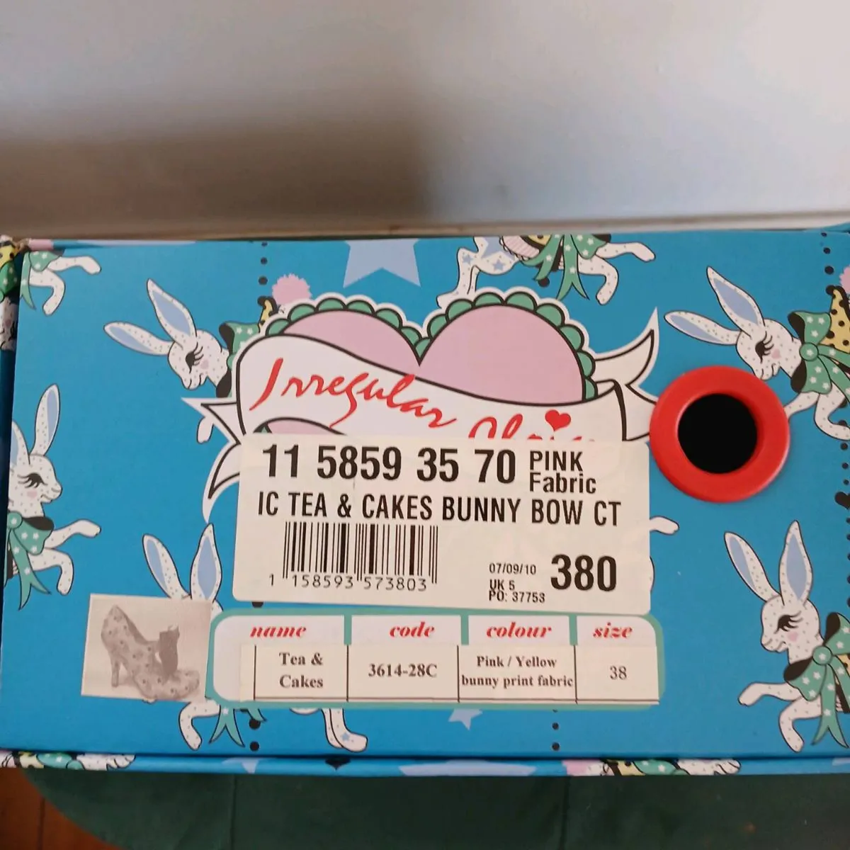 Irregular Choice Tea & Cakes Bunny Bow Shoes - Image 4