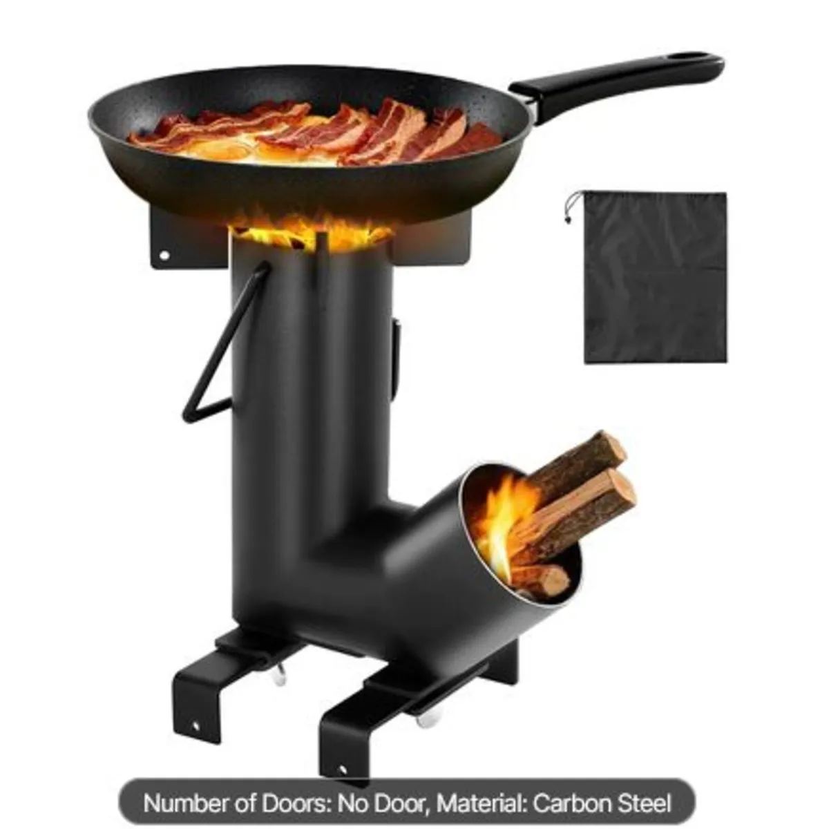 Camping Rocket Stove, Wood Burning Portable Rocket - Image 1