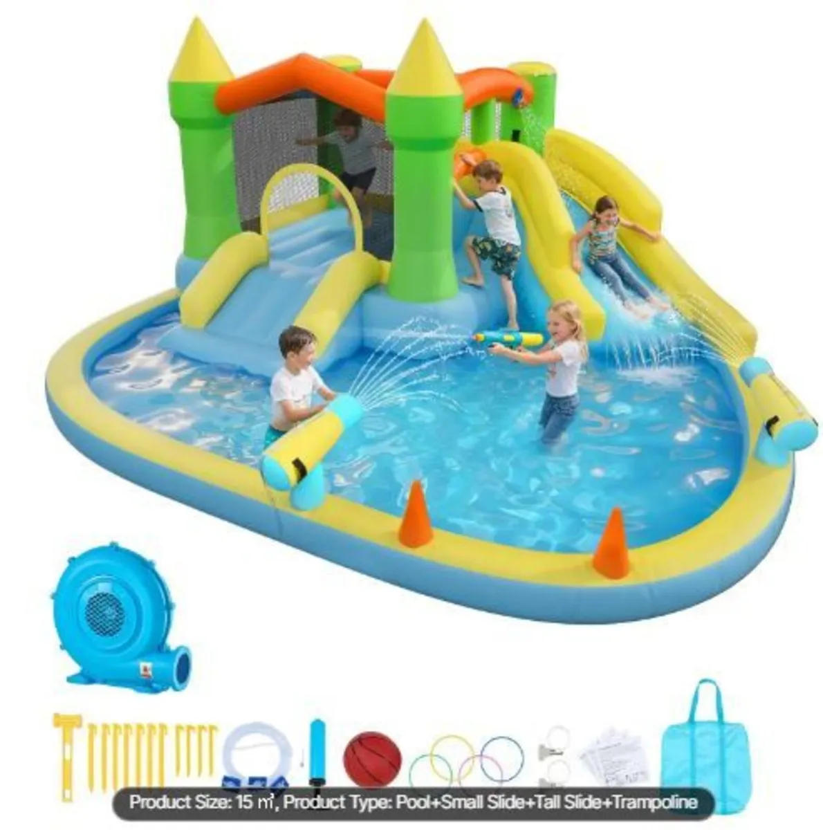 Inflatable Bounce House, 12.5 x 13.1 x 6.5 ft - Image 2