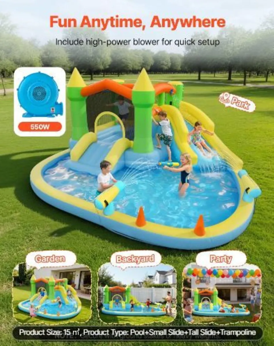 Inflatable Bounce House, 12.5 x 13.1 x 6.5 ft - Image 3