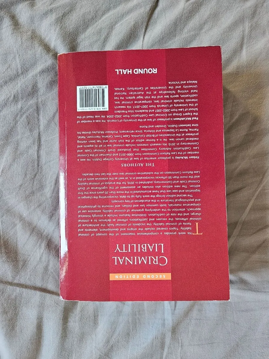Law book:  CRIMINAL LIABILITY 2nd edition 2023 - Image 1