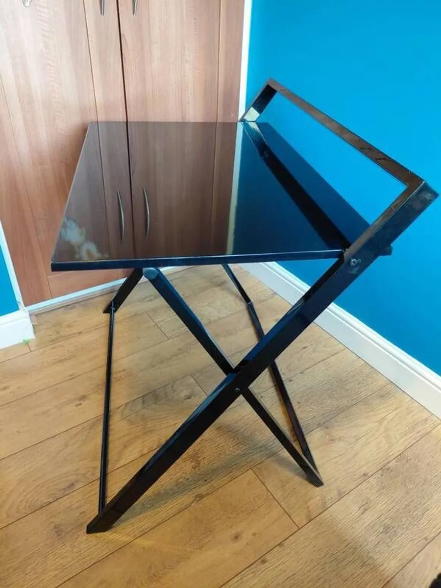 Sleek Modern Folding Table Excellent Condition - Image 2