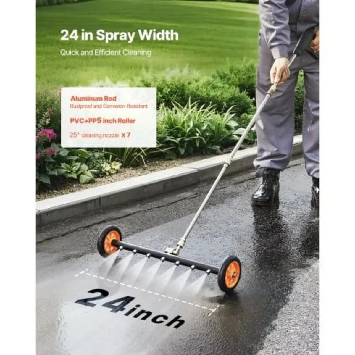 24" Pressure Washer Undercarriage Cleaner, Stainle - Image 3