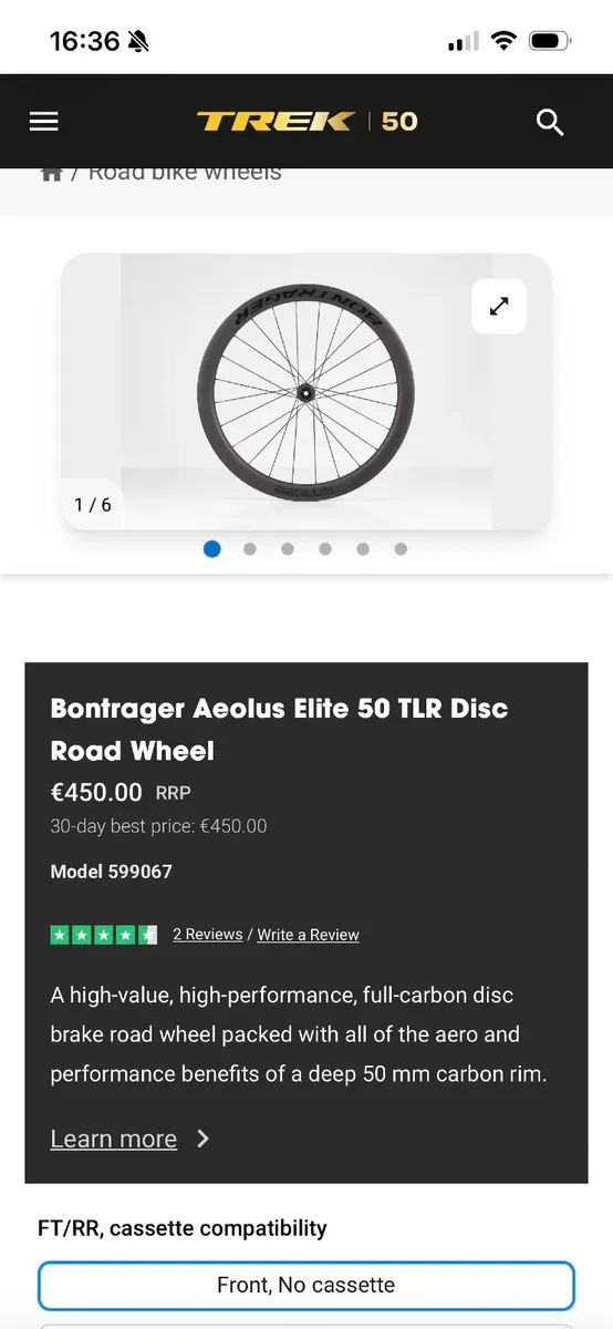 Bontrager Elite 50 carbon wheelset - Image 2
