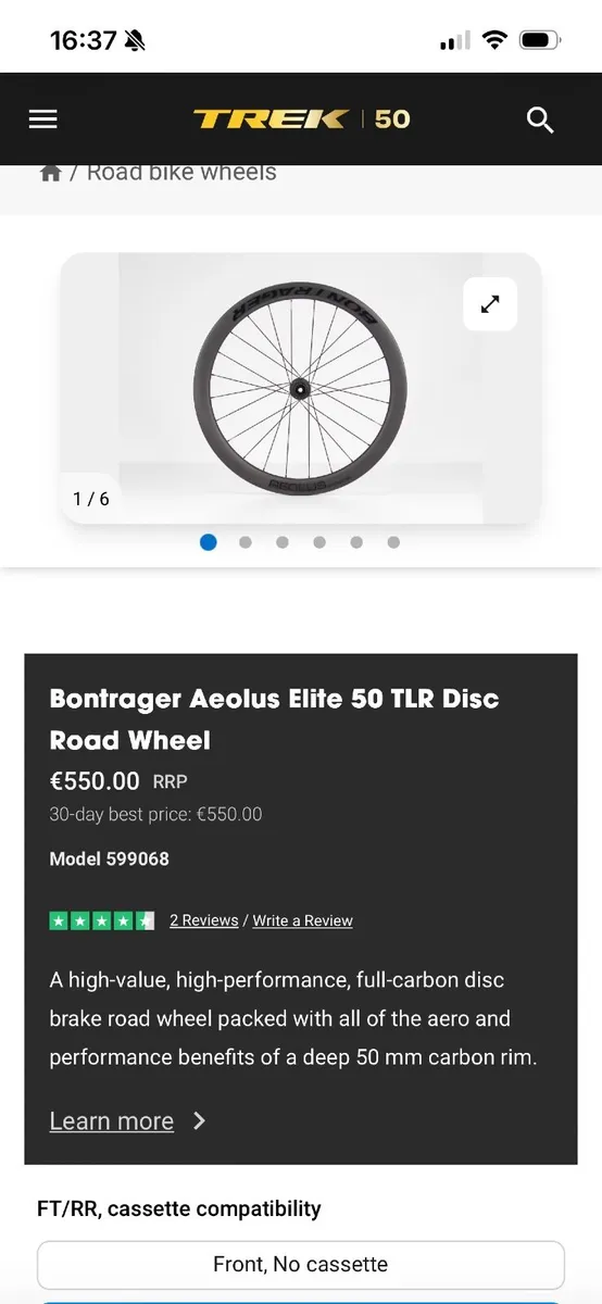 Bontrager Elite 50 carbon wheelset - Image 3