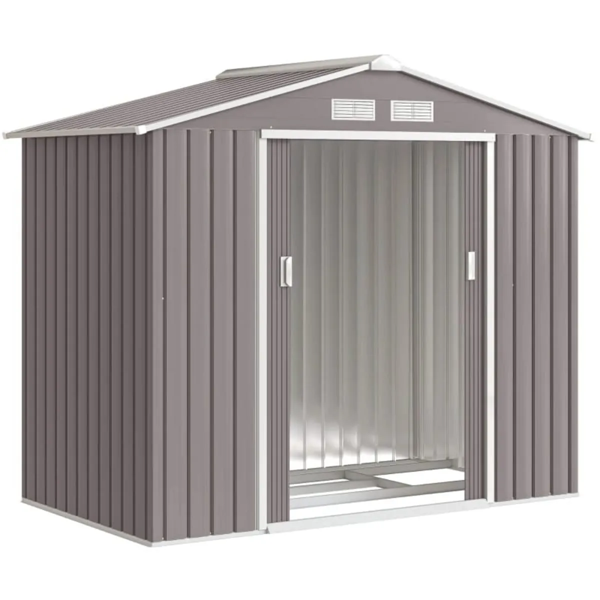 7ft x 4ft Lockable Garden Storage Shed, Metal Tool - Image 1