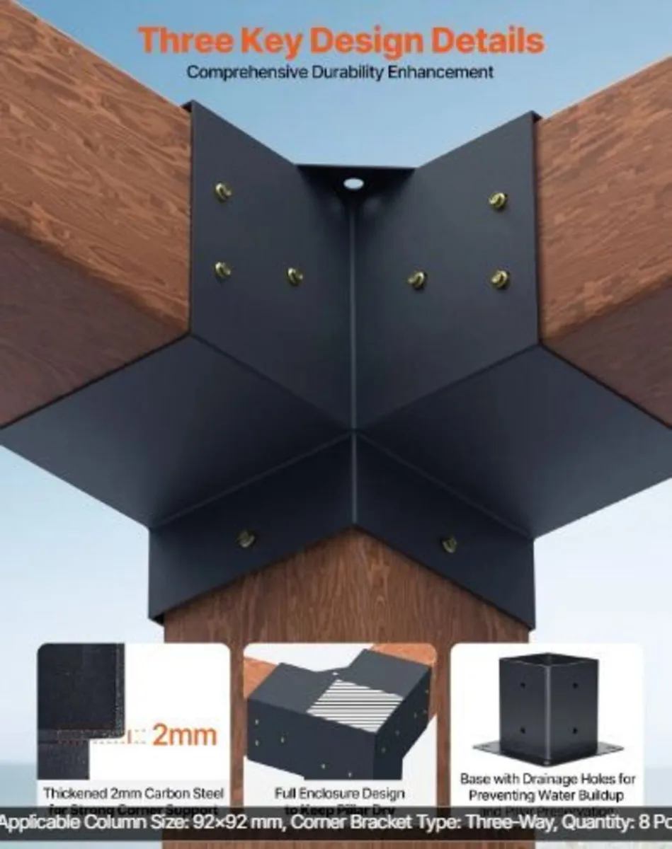 Pergola Bracket Kit, 4x4 Inch - Image 1
