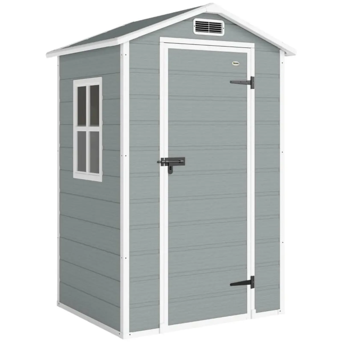 4 x 3 ft Plastic Garden Shed with Floor, Outdoor S - Image 1