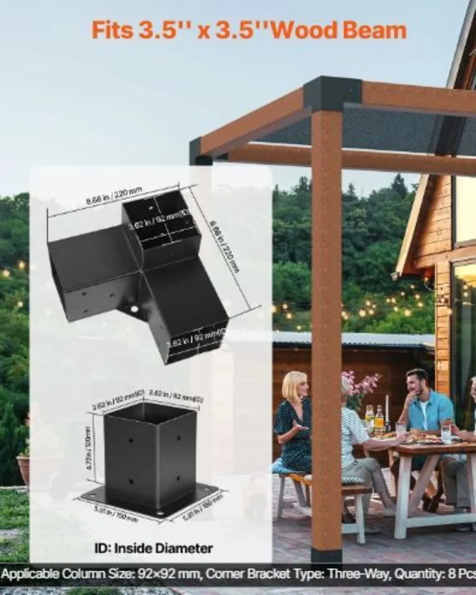 Pergola Bracket Kit, 4x4 Inch - Image 2