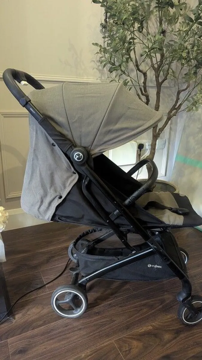 cybex breezy stroller, foot muff, cup holder and rain cover - Image 1