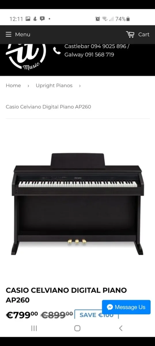 Casio celviano digital PIANO ap260 - Image 2