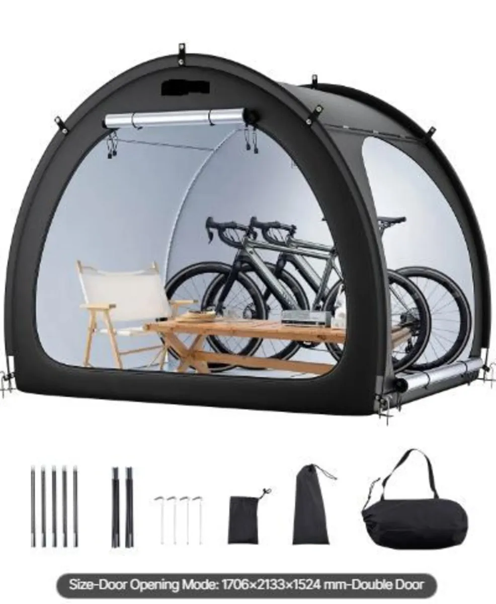 Bike Storage Tent, 4 to 5 Bikes, Outdoor Spacious - Image 4