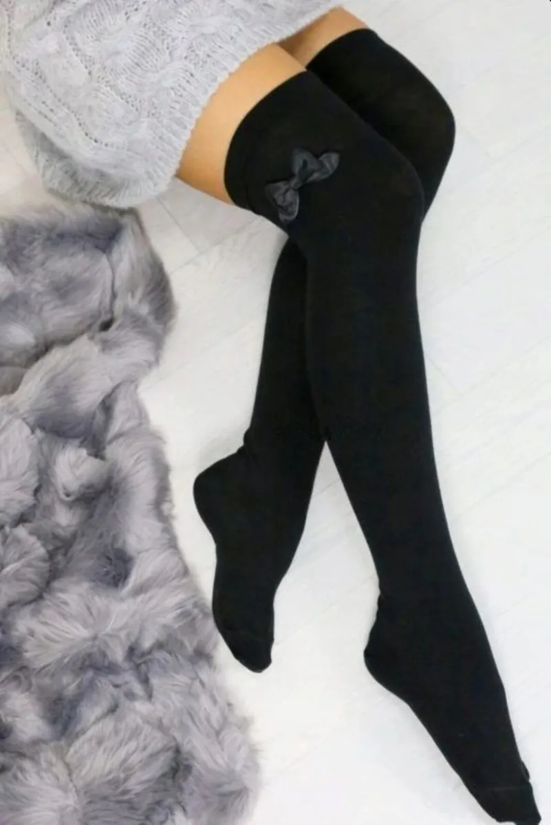 CHRISTMAS white Knee Highs socks - Image 2
