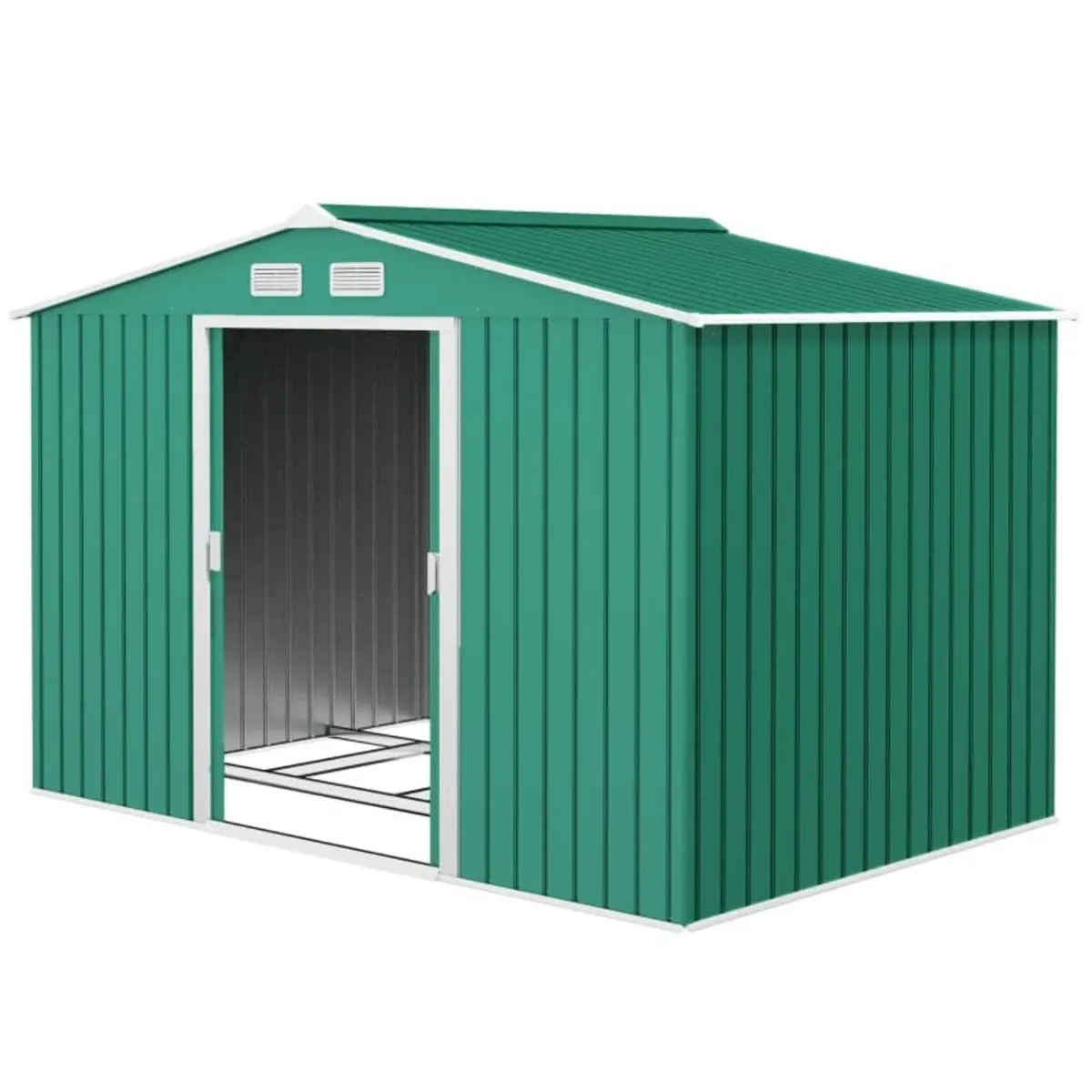 Metal 9x6 ft Garden Shed-Green

Features:
9.3m³ si - Image 1