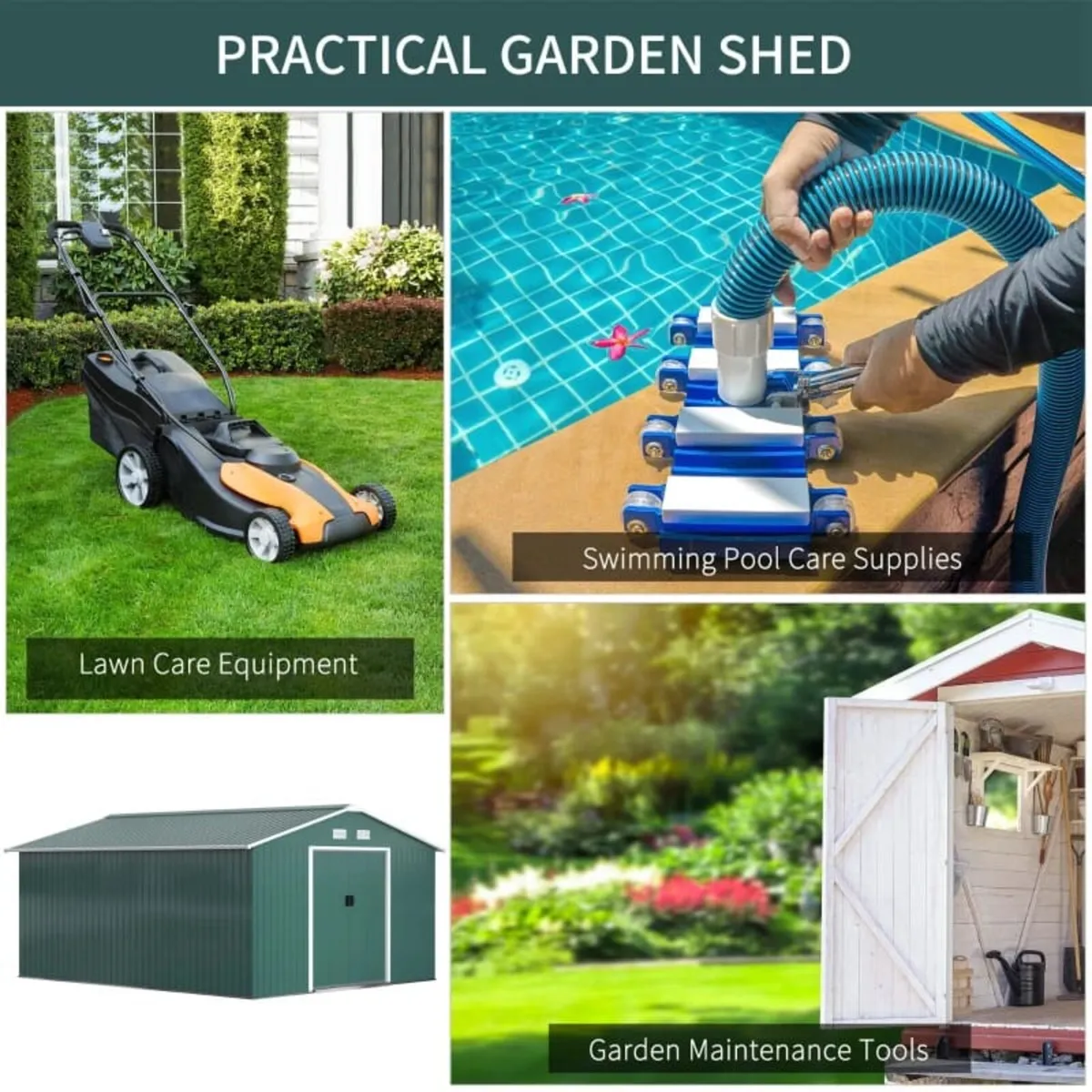 Garden Shed Storage 12ft x 11ft Large Steel Metal - Image 2