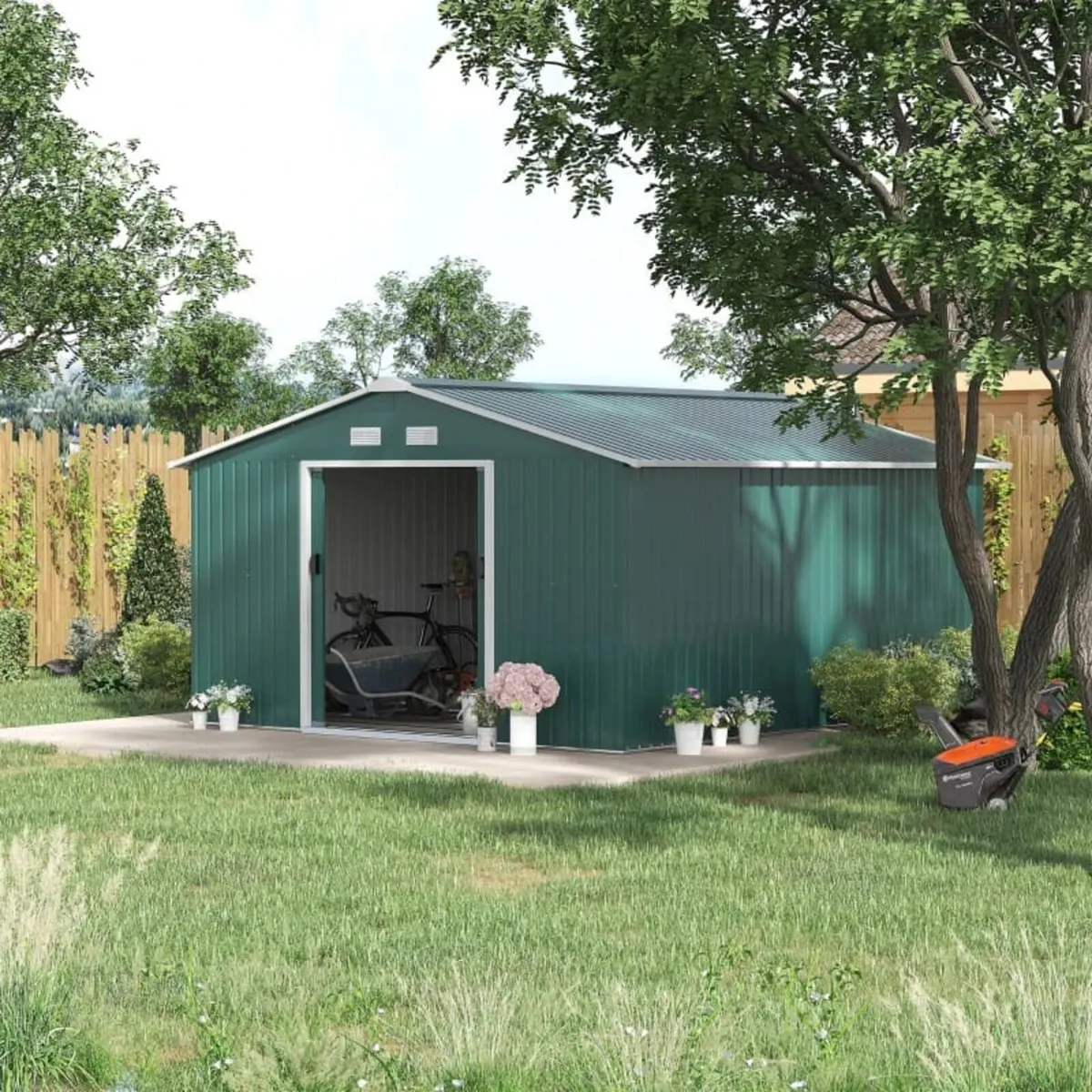 Garden Shed Storage 12ft x 11ft Large Steel Metal - Image 3